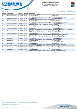 FC Anadolu Bayern München Alle Vereinsspiele in der
