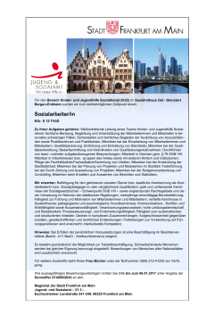 Sozialarbeiter/in - Frankfurt am Main