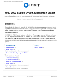 1999-2002 Suzuki SV650 Zündkerzen Ersatz