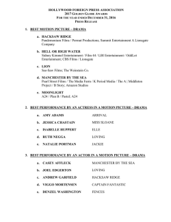 HOLLYWOOD FOREIGN PRESS ASSOCIATION