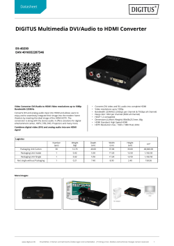 DIGITUS Multimedia DVI/Audio to HDMI Converter