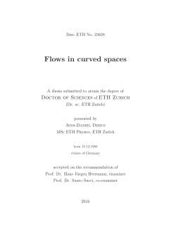 Flows in curved spaces - ETH E