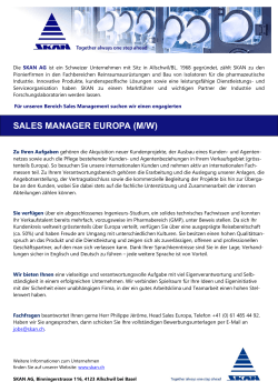 sales manager europa (m/w)