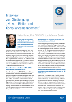 Interview M.A. Risiko- und Compliancemanagement