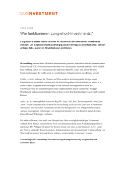 Wie funktionieren Long-short-Investments?