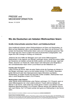 Wo die Deutschen am liebsten Weihnachten feiern