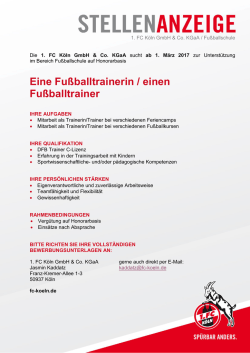 Eine Fu&szlig;balltrainerin / einen Fu&szlig;balltrainer
