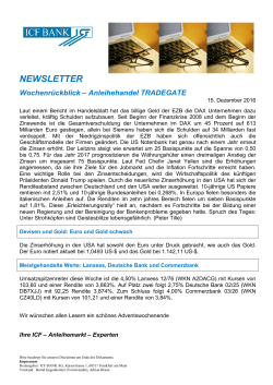 newsletter - ICF BANK AG