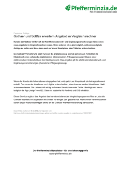 Gothaer und Softfair erweitern Angebot im