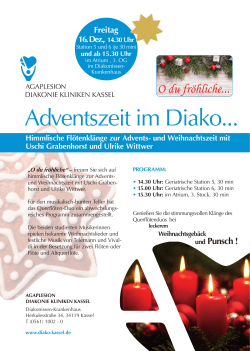 Advent im Diako: Querflötenduo U. Wittwer und U. Grabenhorst