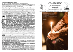 PFARRBRIEF f&uuml;r Oberolang und Geiselsberg