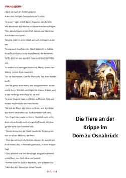 Die Symbolik der Tiere an der Krippe - dom