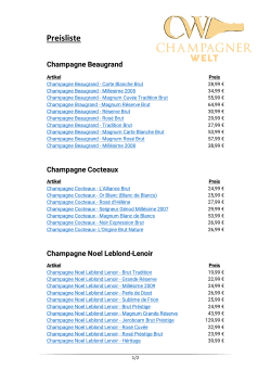 Preisliste - champagner-welt