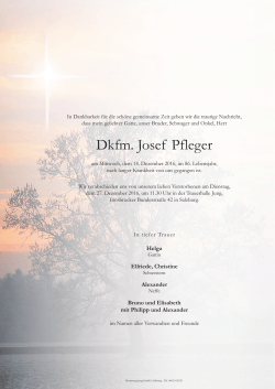 Dkfm. Josef Pfleger - Bestattung Jung, Salzburg