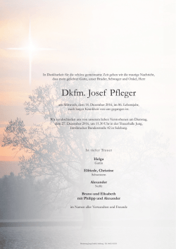 Dkfm. Josef Pfleger - Bestattung Jung, Salzburg