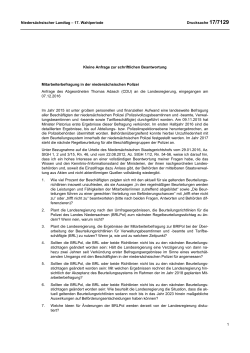 Drucksachen allgemein - Nieders&auml;chsischer Landtag