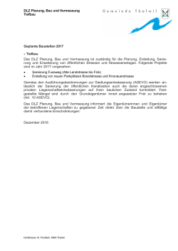 DLZ Planung, Bau und Vermessung Tiefbau Geplante