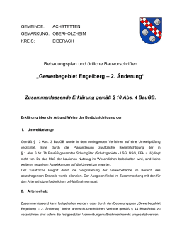 Zusammenfassende Erklärung GWG Engelberg 2