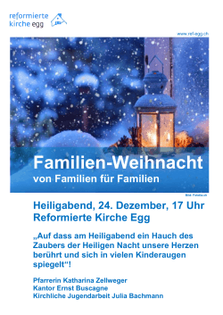 Familien-Weihnacht - Evangelisch Reformierte Kirche Egg