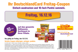 Ihr DeutschlandCard Freitag-Coupon