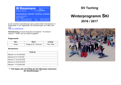 Winterprogramm SKI - SV Taching aktuell