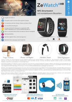 NFC-Smartwatch mit kontaktlosem Bezahlen