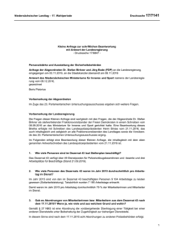 Drucksachen allgemein - Nieders&auml;chsischer Landtag