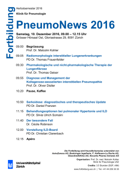 PneumoNews 2016 - Klinik für Pneumologie