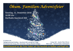 Ökum. Familien-Adventsfeier - Starrkirch-Wil