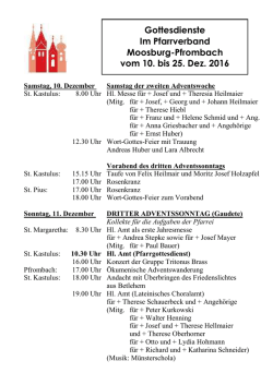 Gottesdienstordnung