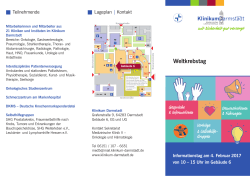 Weltkrebstag - Klinikum Darmstadt