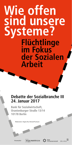 pdf Debatte der Sozialbranche Fluechtlinge im - Parität