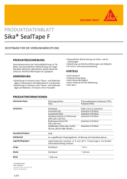 Sika® SealTape F - Sika Schweiz AG