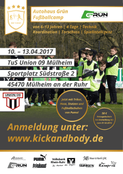 INFOS ZUM FUSSBALLCAMP