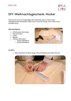DIY-Weihnachtsgeschenk: Hocker