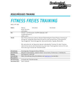 fitness freies training