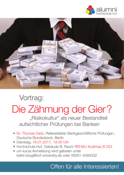 Die Z&auml;hmung der Gier