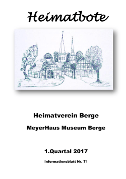 1. Quartal 2017 - Museum MeyerHaus Berge