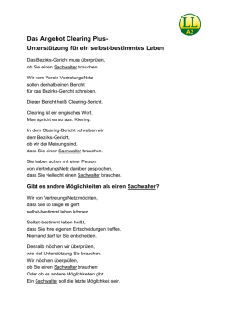 Informationsblatt Clearing Plus