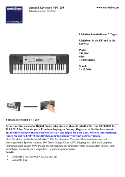 Yamaha Keyboard YPT-255