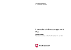 Internationale Beratertage 2016 USA