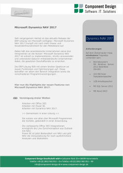 Microsoft Dynamics NAV 2017 - Component Design Gesellschaft mbH