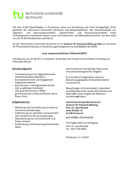 einer wissenschaftlichen Hilfskraft (WHF)