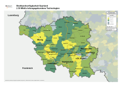 Breitbandverfügbarkeit Saarland ≥ 30 Mbit/s