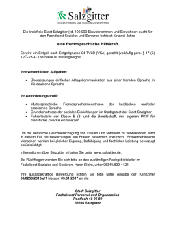 eine fremdsprachliche Hilfskraft