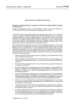 Drucksachen allgemein - Nieders&auml;chsischer Landtag