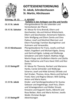 gottesdienstordnung