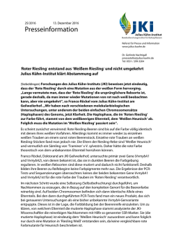 Herkunft Roter Riesling