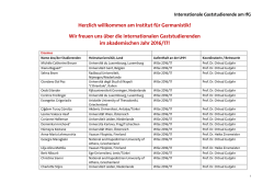 Herzlich willkommen am Institut f&uuml;r Germanistik! Wir freuen uns &uuml;ber