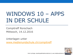 iPad und Apps - Medien und Schule